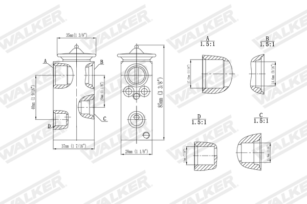 Walker Expansieventiel, airconditioning WEX00009