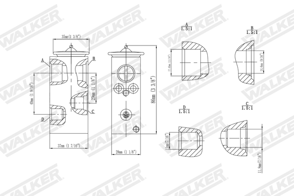 Walker Expansieventiel, airconditioning WEX00010