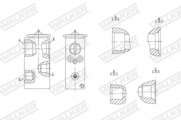 Walker Expansieventiel, airconditioning WEX00010
