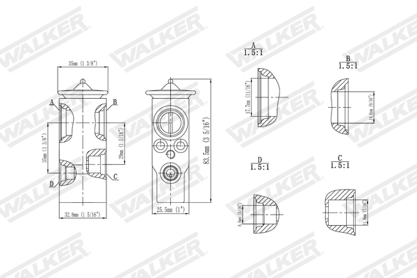 Walker Expansieventiel, airconditioning WEX00012
