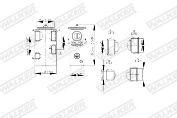 Walker Expansieventiel, airconditioning WEX00013