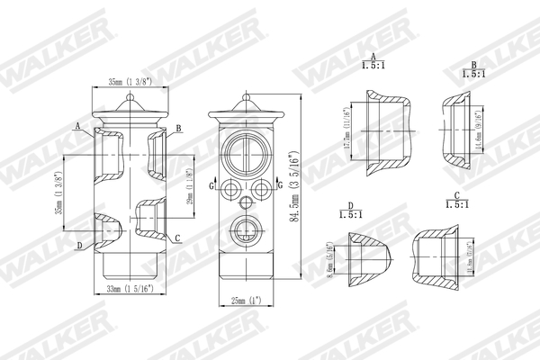 Walker Expansieventiel, airconditioning WEX00017