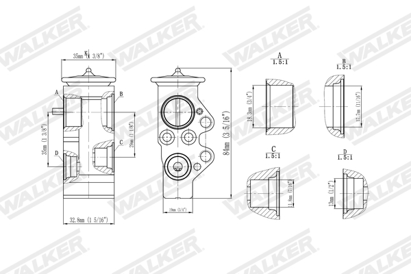 Walker Expansieventiel, airconditioning WEX00019