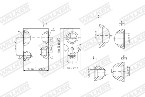 Walker Expansieventiel, airconditioning WEX00020