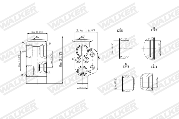 Walker Expansieventiel, airconditioning WEX00022