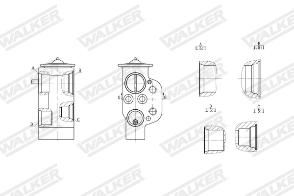 Walker Expansieventiel, airconditioning WEX00022