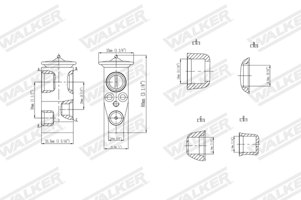 Walker Expansieventiel, airconditioning WEX00024