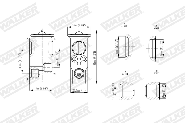 Walker Expansieventiel, airconditioning WEX00025