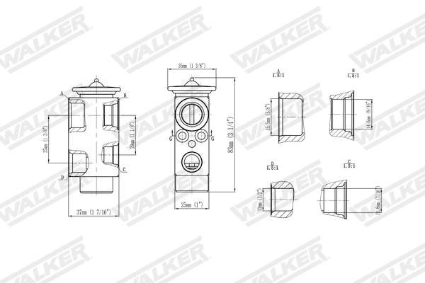 Walker Expansieventiel, airconditioning WEX00026