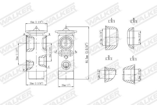 Walker Expansieventiel, airconditioning WEX00030