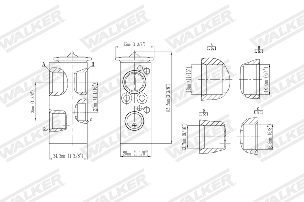 Walker Expansieventiel, airconditioning WEX00033