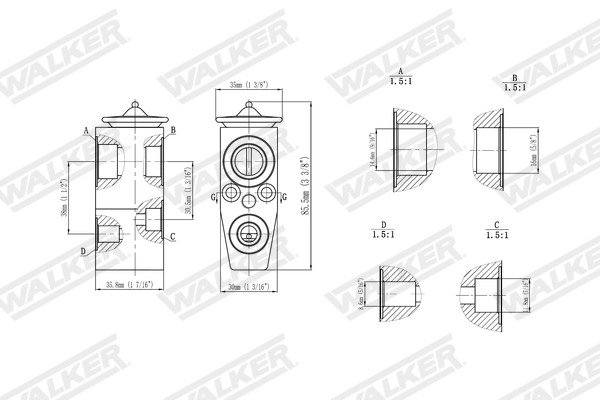 Walker Expansieventiel, airconditioning WEX00036
