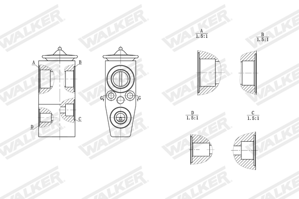 Walker Expansieventiel, airconditioning WEX00036