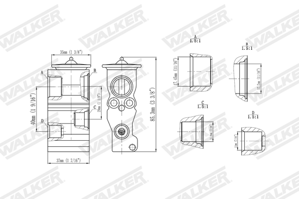 Walker Expansieventiel, airconditioning WEX00038