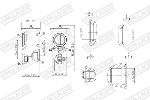 Walker Expansieventiel, airconditioning WEX00039