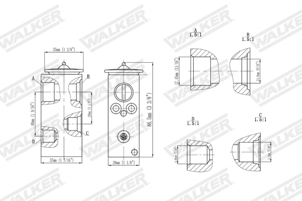 Walker Expansieventiel, airconditioning WEX00040