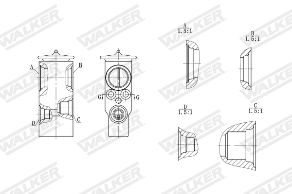 Walker Expansieventiel, airconditioning WEX00041