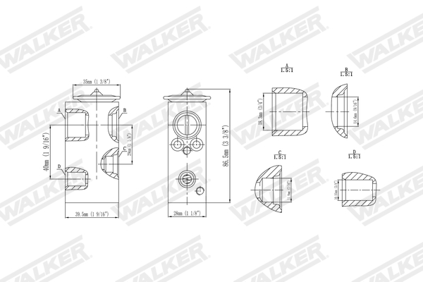 Walker Expansieventiel, airconditioning WEX00043