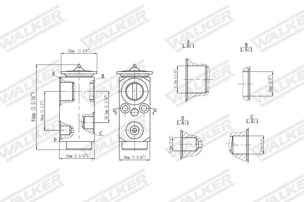 Walker Expansieventiel, airconditioning WEX00047
