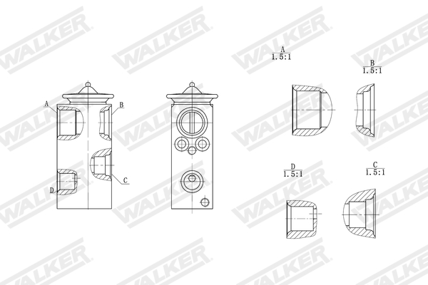 Walker Expansieventiel, airconditioning WEX00048