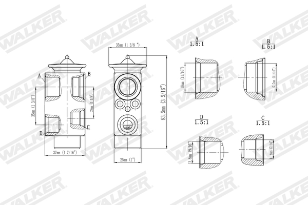 Walker Expansieventiel, airconditioning WEX00057