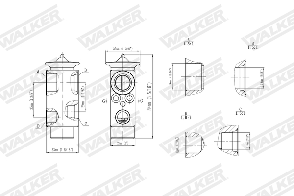 Walker Expansieventiel, airconditioning WEX00060