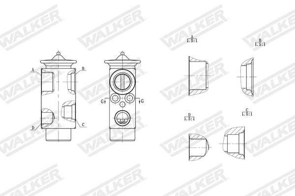 Walker Expansieventiel, airconditioning WEX00060