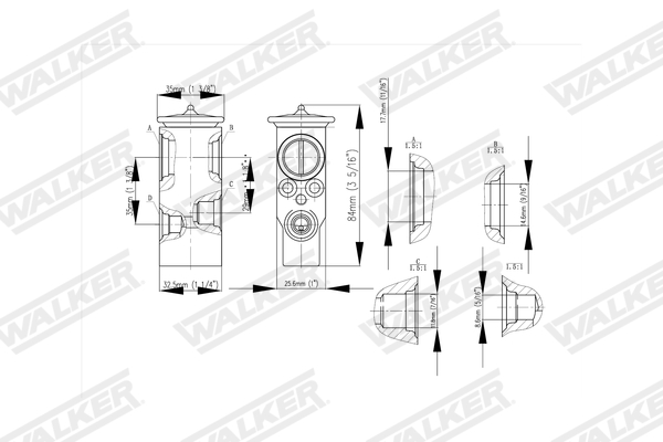 Walker Expansieventiel, airconditioning WEX00062