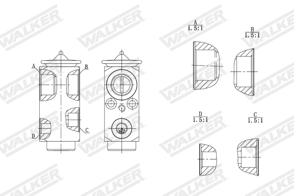 Walker Expansieventiel, airconditioning WEX00063