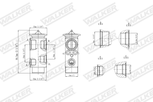 Walker Expansieventiel, airconditioning WEX00064