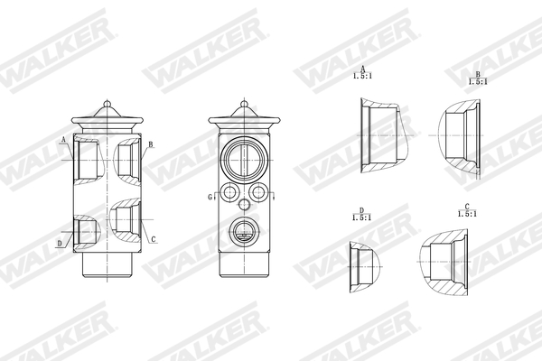 Walker Expansieventiel, airconditioning WEX00064