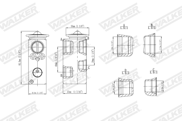 Walker Expansieventiel, airconditioning WEX00066