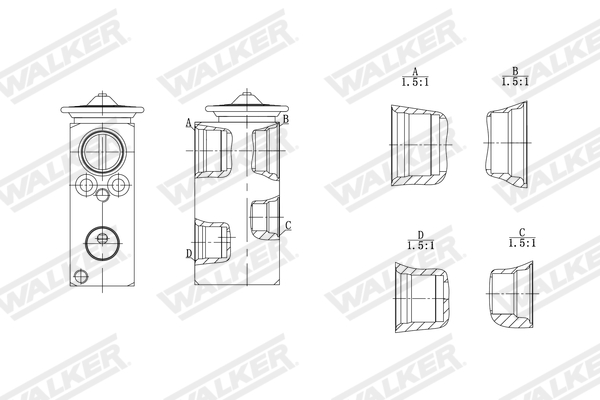 Walker Expansieventiel, airconditioning WEX00066