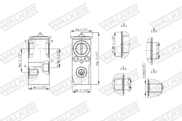 Walker Expansieventiel, airconditioning WEX00068