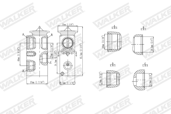 Walker Expansieventiel, airconditioning WEX00070