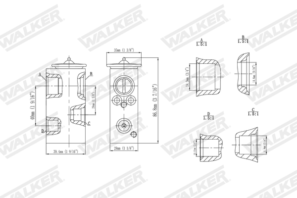 Walker Expansieventiel, airconditioning WEX00072