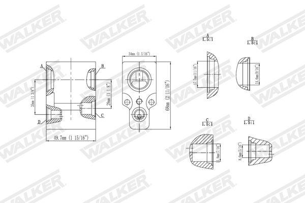 Walker Expansieventiel, airconditioning WEX00078