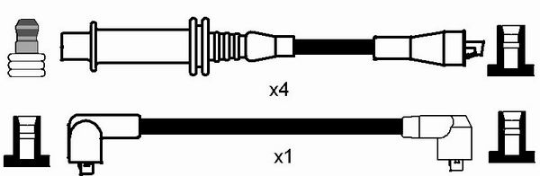 NGK Bougiekabelset 7377
