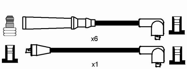 NGK Bougiekabelset 5401