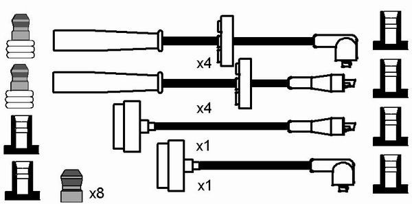 Bougiekabelset NGK 8619