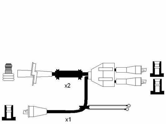 NGK Bougiekabelset 6969