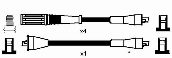 NGK Bougiekabelset 8529