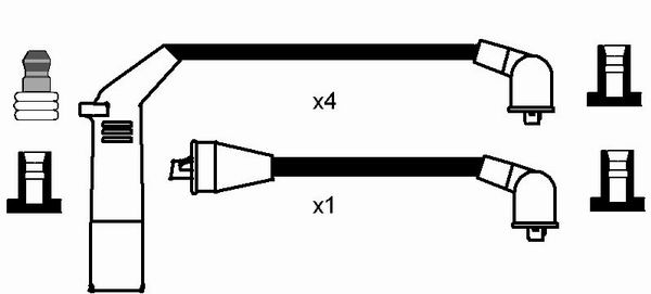 NGK Bougiekabelset 0710