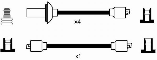 NGK Bougiekabelset 0948