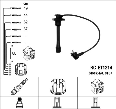 Bougiekabelset NGK 9167