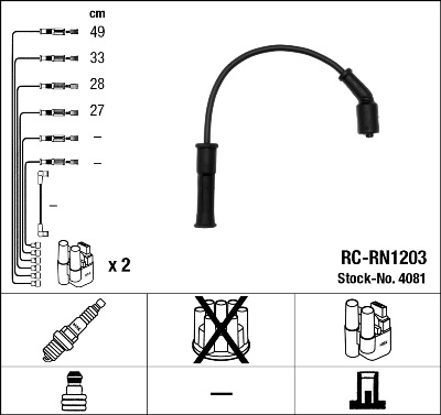 Bougiekabelset NGK 4081