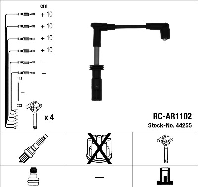 Bougiekabelset NGK 44255