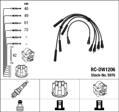 Bougiekabelset NGK 5976