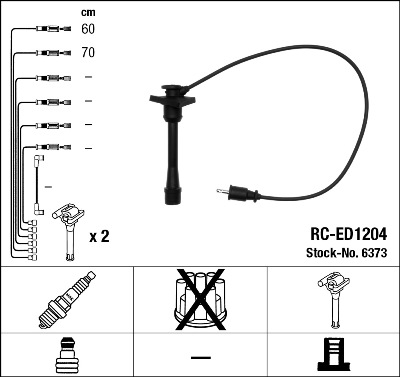 Bougiekabelset NGK 6373