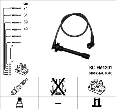 Bougiekabelset NGK 0346